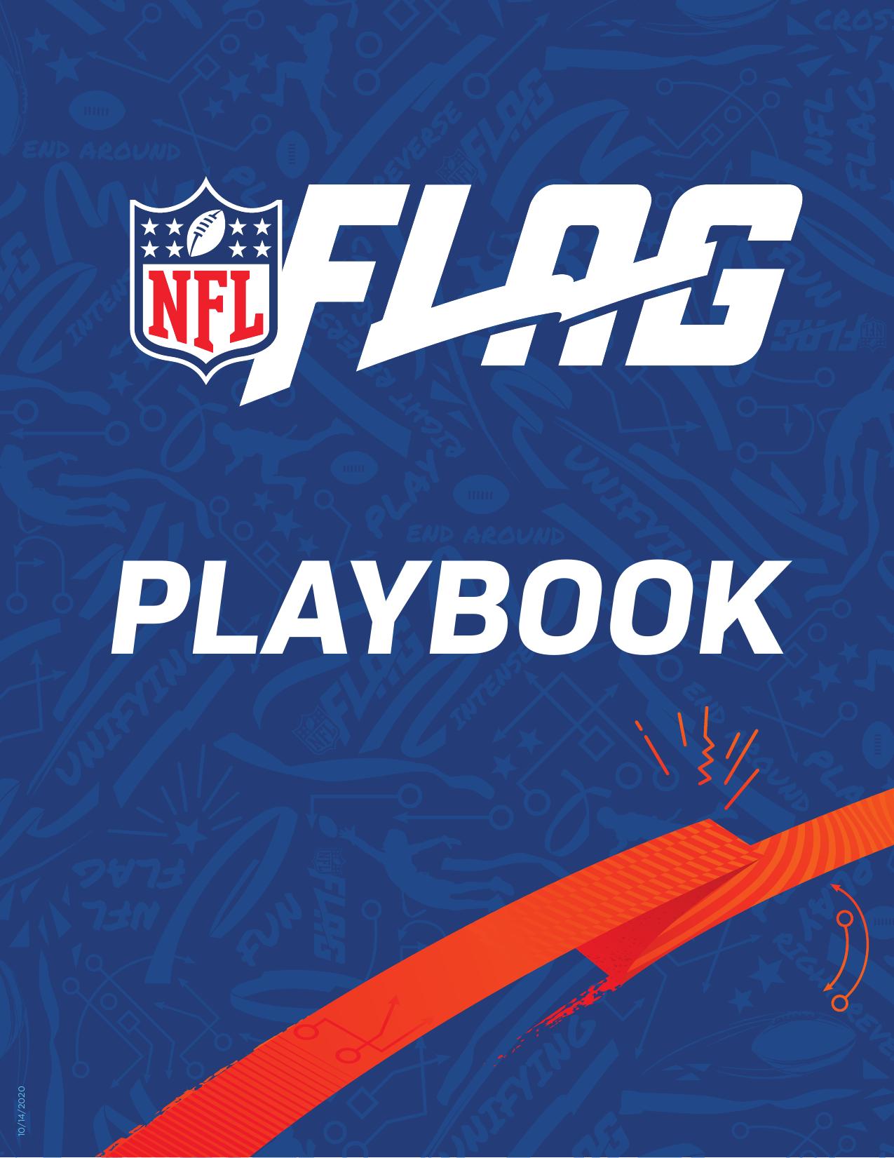 NFL FLAG Football Official Playbook page 1 - formations and plays for youth flag football coaches